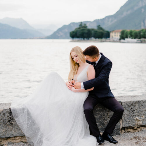Sesja ślubna nad jeziorem Como we Włoszech